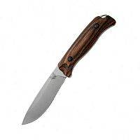 Цельный нож из металла Benchmade Saddle Mountain Skinner Hunt Wood 15001-2