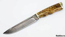 Охотничий нож  Авторский Нож из Дамаска №32