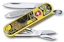 Военный нож Victorinox Нож перочинныйClassic Swiss Clockwork 0.6223.L1402 58мм 7 функций дизайн Механизм