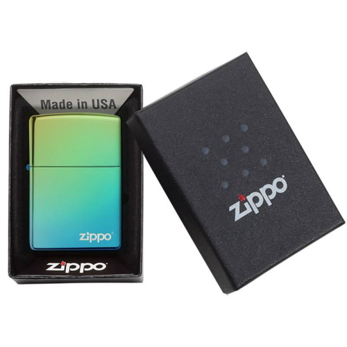 499 ZIPPO ЗажигалкаLogo Classic с покрытием High Polish Teal фото 4 499 ZIPPO ЗажигалкаLogo Classic с покрытием High Polish Teal фото 4