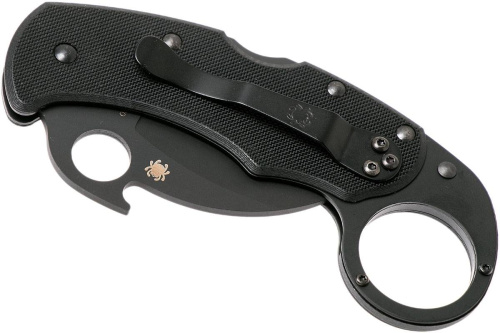 96 Spyderco Складной нож керамбит Karahawk All Black - Spyderco 170GBBKP фото 3